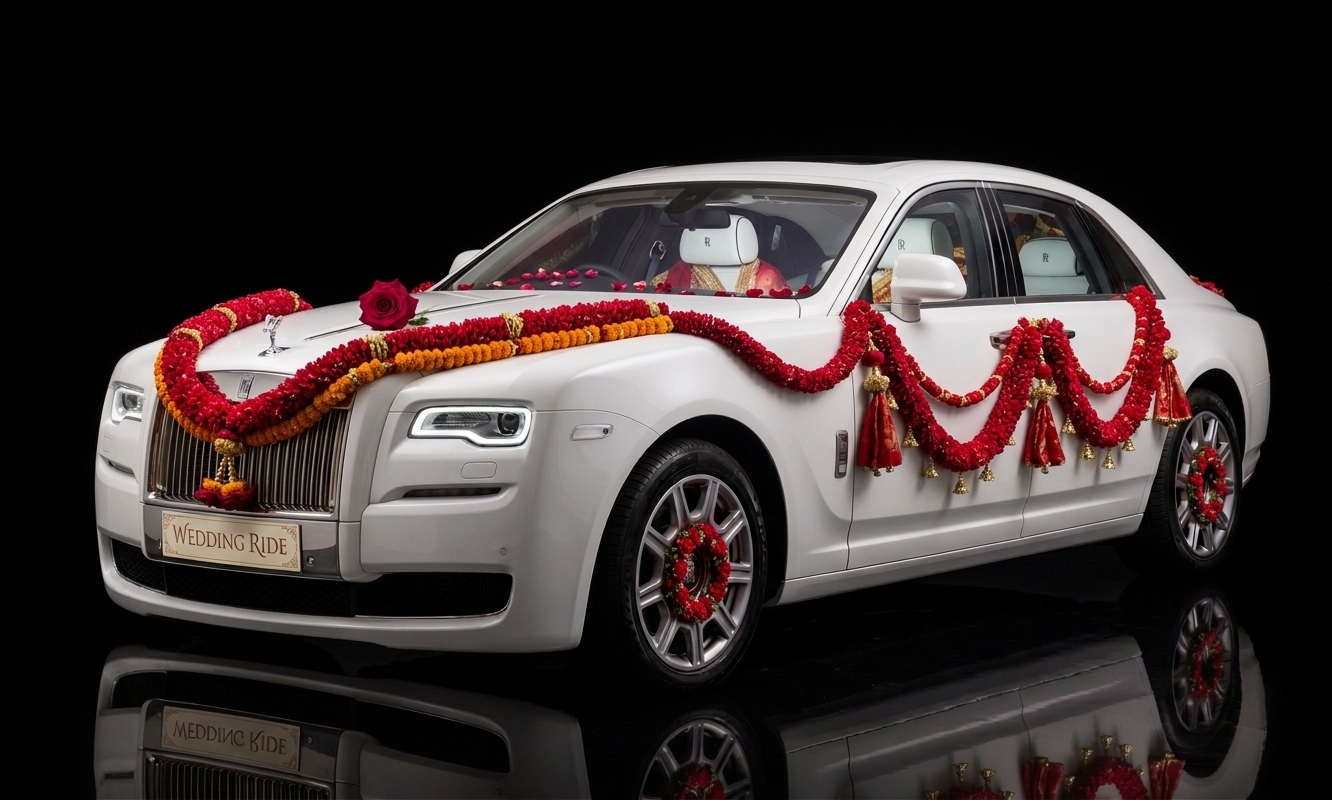 Luxury wedding car